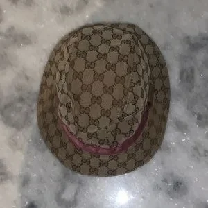 Gucci | Accessories | Authentic Gucci Bucket Hatpink Stripe  display picture 3